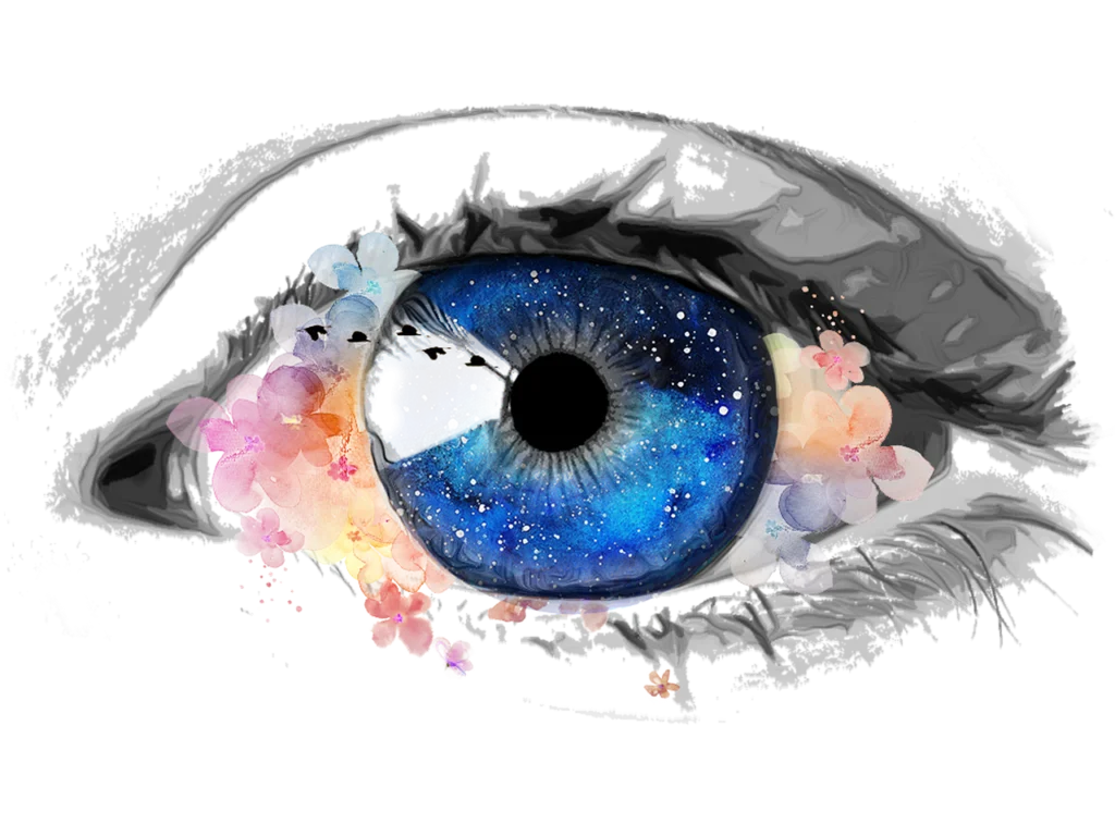 eye, creative, galaxy