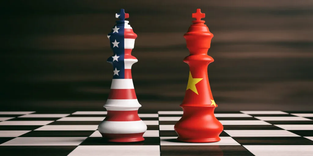 usa-and-china-cooperation-concept-usa-and-china-flags-on-chess